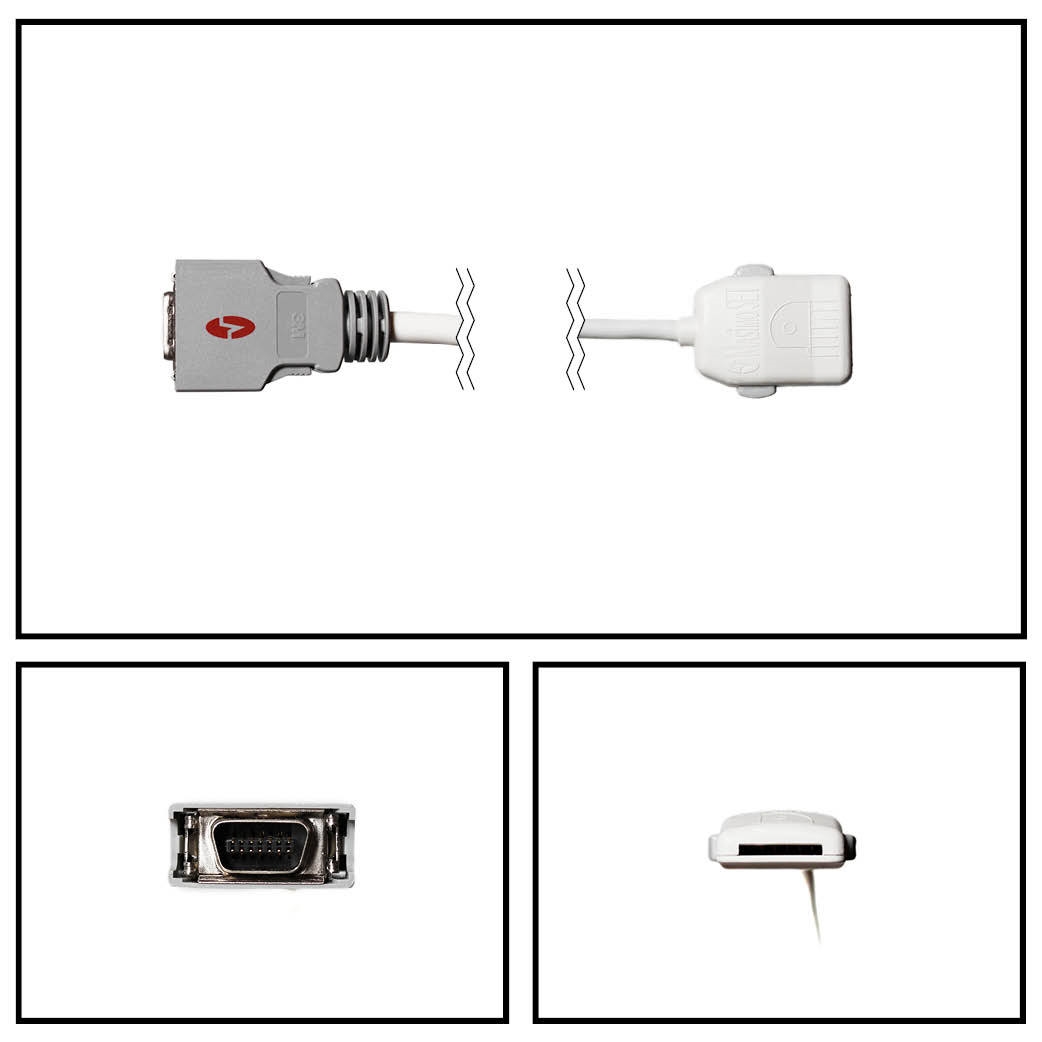 OEM Masimo SET 1005 PC08 8FT/2.4M SpO2 Patient Extension Adapter Cable LNOP F-Tab to LNC 14 Pin Connector