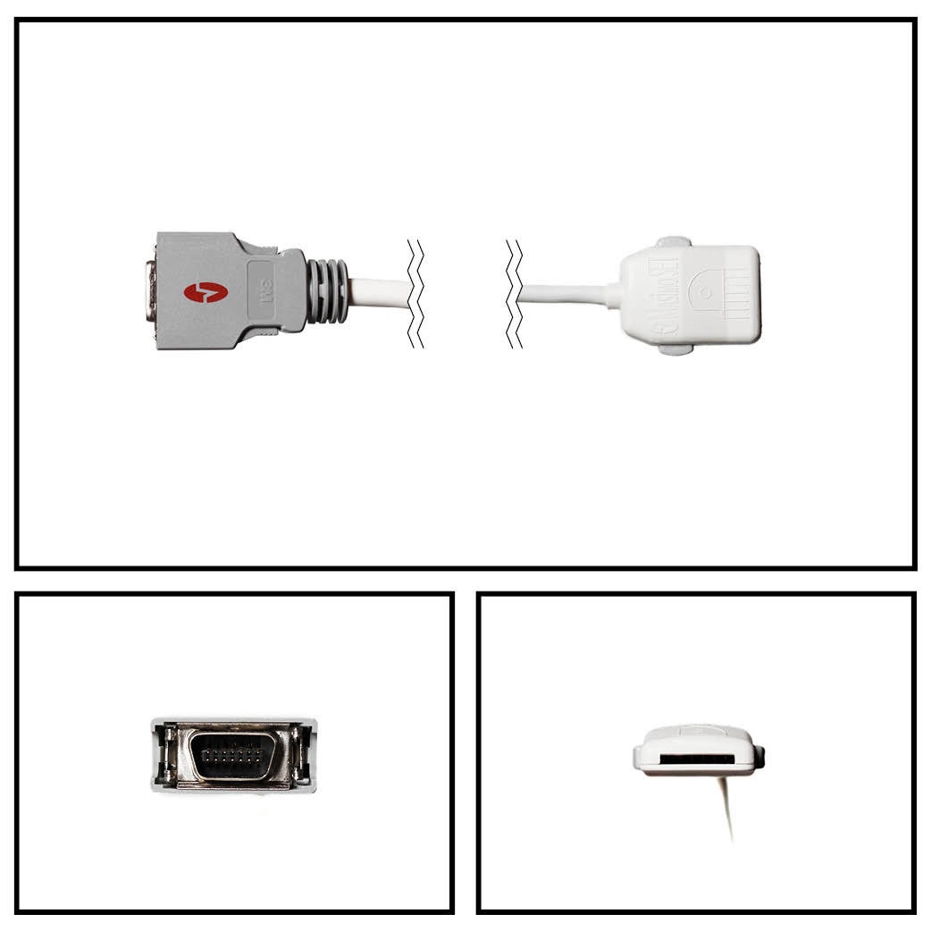 OEM Masimo SET 1006 PC12 12FT/3.65M SpO2 Patient Extension Adapter Cable LNOP F-Tab to LNC 14 Pin Connector