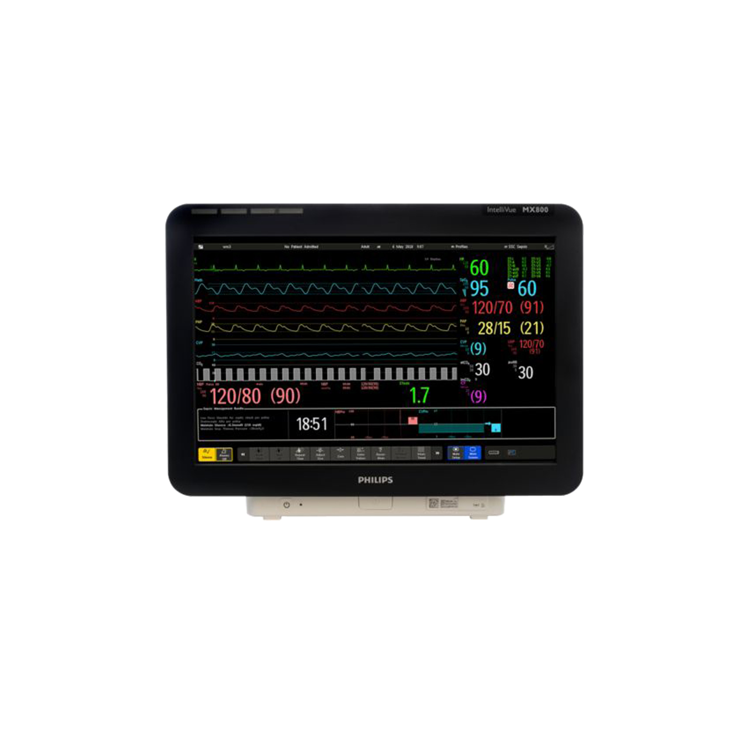 Philips IntelliVue MX450 Patient Monitor Featuring a 12 Touch Screen