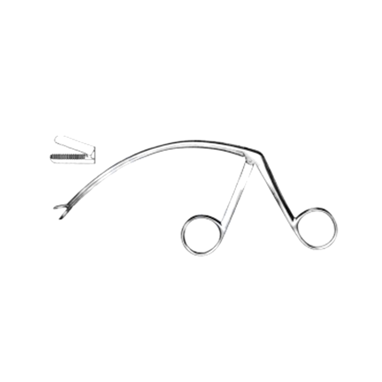 Marina Medical Carroll Tendon Forceps, Down Curved:  11cm/4.5in