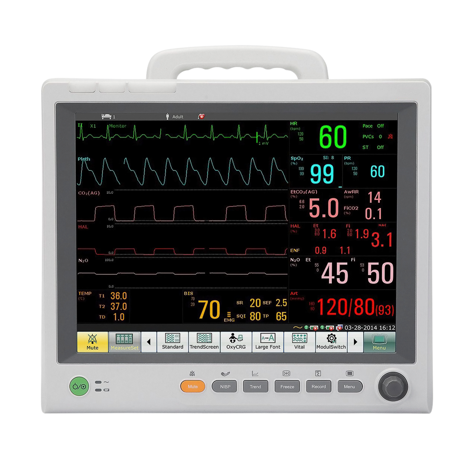 Intensive care patient monitor - Venus - Northern Meditec - etCO2