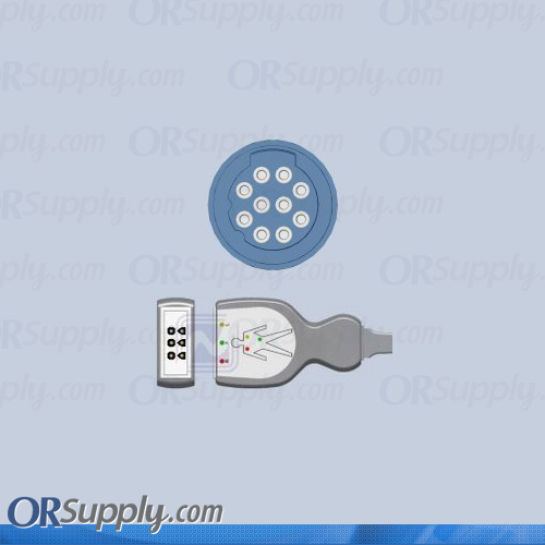 Datex-Ohmeda ECG Cable, 3-Lead IEC