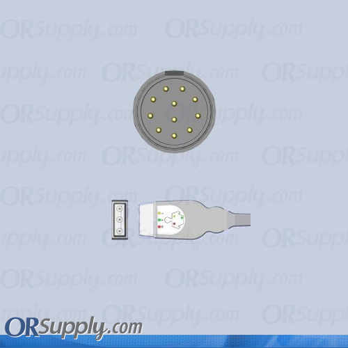 日本Kohden ECG Cable, 3-Lead IEC Safety Din