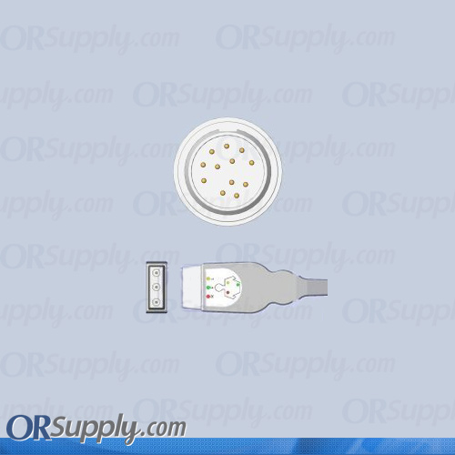 Philips ECG Cable, 3-Lead IEC Safety Din