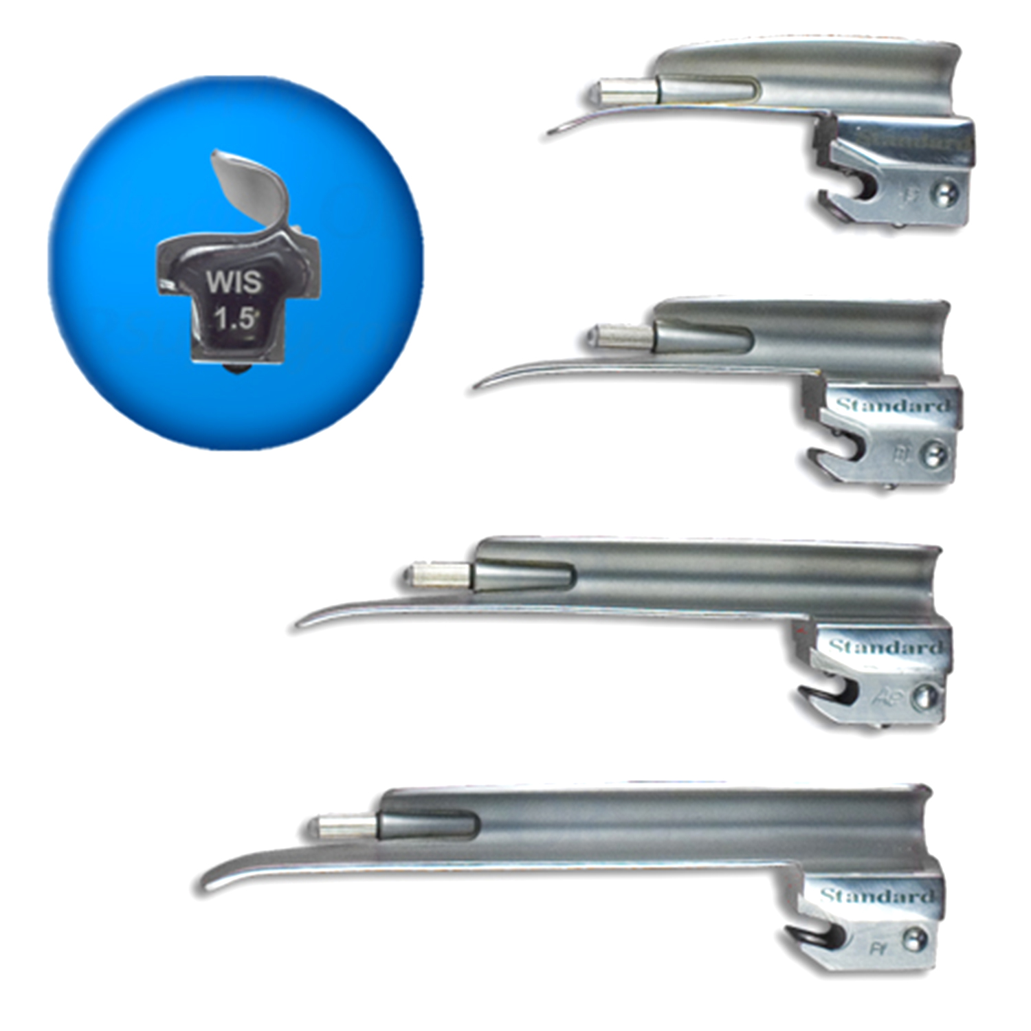 Sun-Med Wis-Hipple Pediatric Laryngoscope Blades - American Profile Conventional Illumination