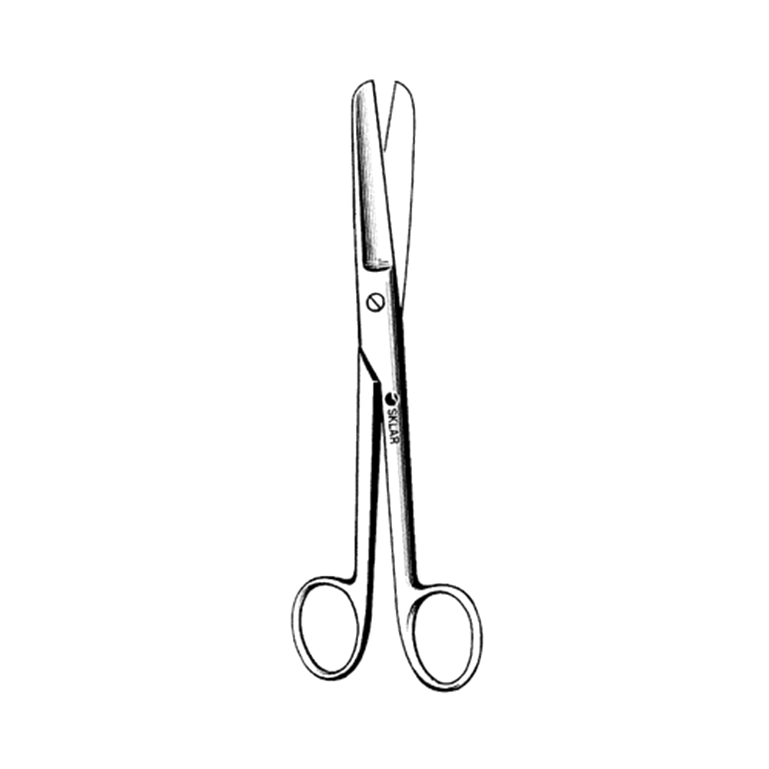 Sklar Veterinary Scissors 6 1/2" Straight Serrated