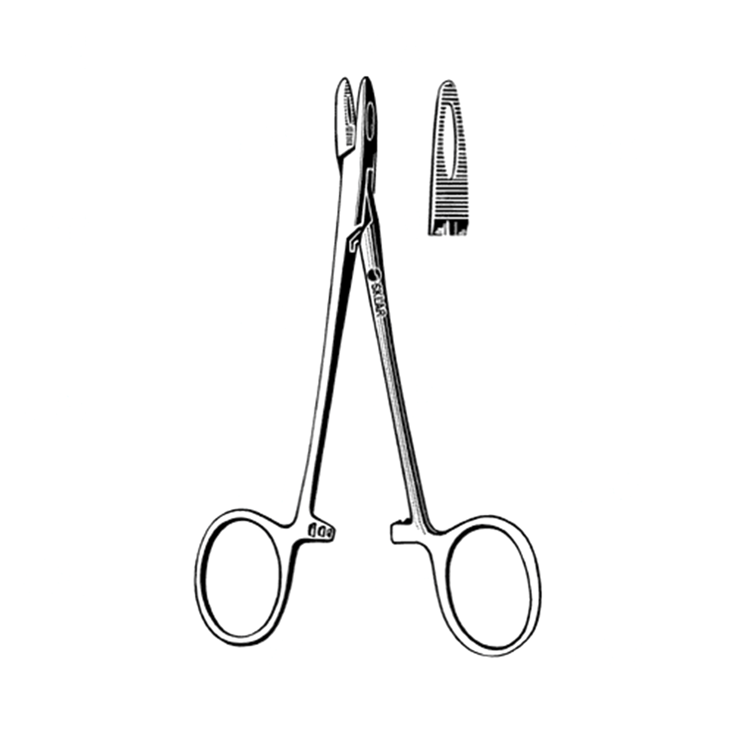 Neivert Needle Holder - One Ring Offset - Xelpov Surgical