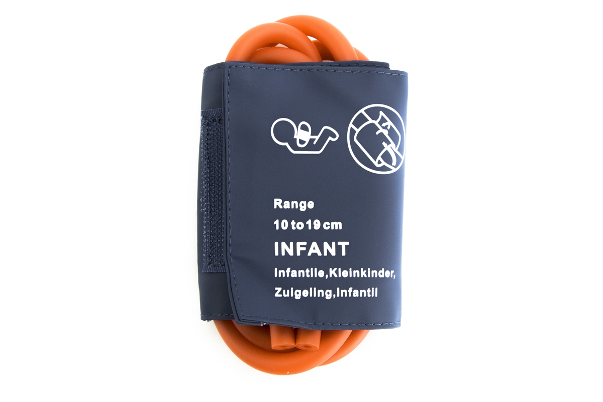 Avante Brand -  NiBP Double Tube  10M-19CM / 4IN-7.5IN Infant Bladder Reusable Blood Pressure Cuff