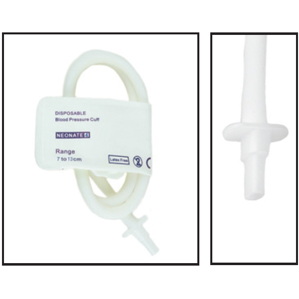 Avante Brand -  NiBP Single Tube 7CM-13CM / 2.8IN-5.1N Neonatal Disposable Soft Fiber Blood Pressure Cuff Box of 10