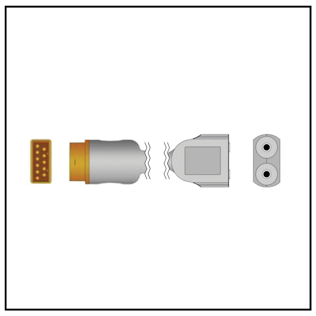 GE Marquette (700 Series) Dual Channel Temperature Adapter Cable