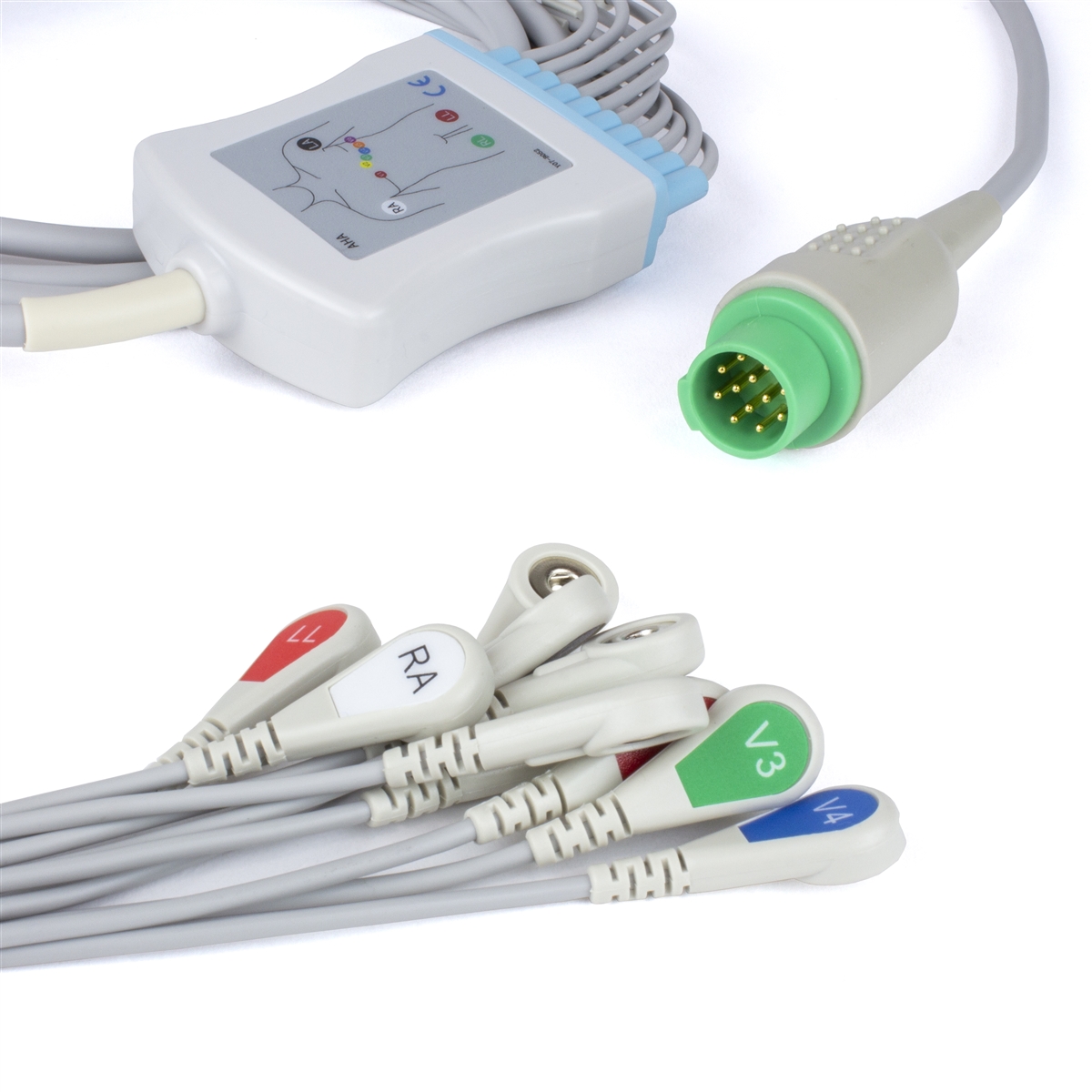 Fukuda Pin To Lead Connector Fixed ECG Cable Snap Monitor Accessories