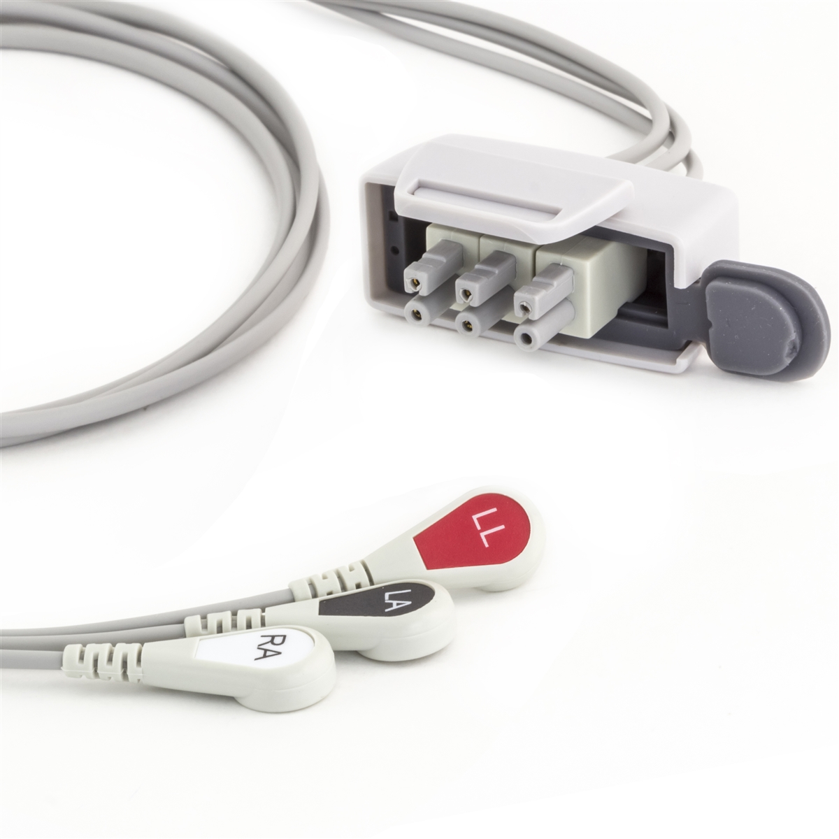 Philips 3 Lead Dual Tele Shielded ECG Leadwires - Snap