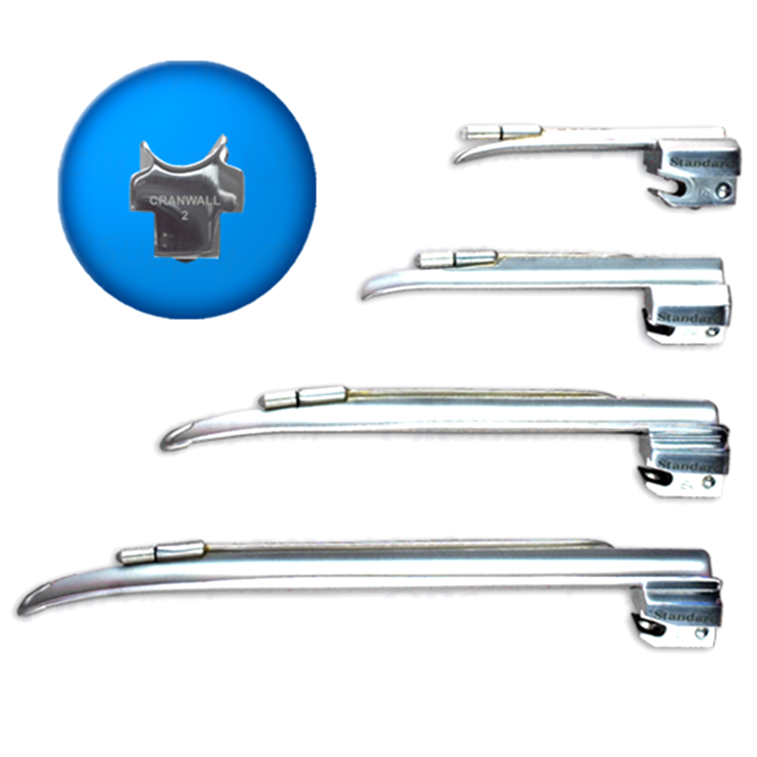 Sun-Med Cranwall Laryngoscope Blades - American Profile Conventional Illumination