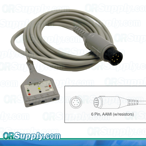 3-Lead ECG Cable (Standard)