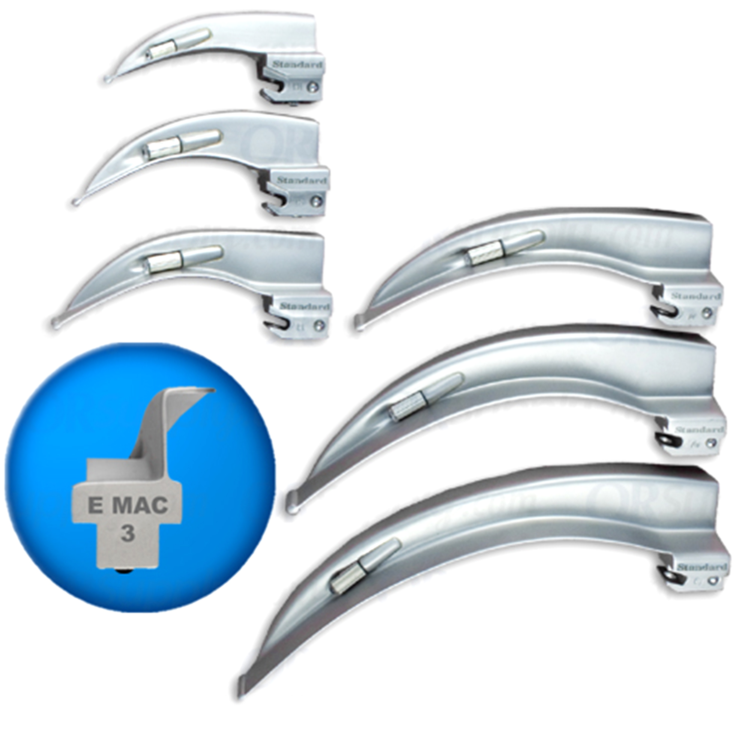 Sun-Med English Profile Conventional Illumination MacIntosh Laryngoscope Blades