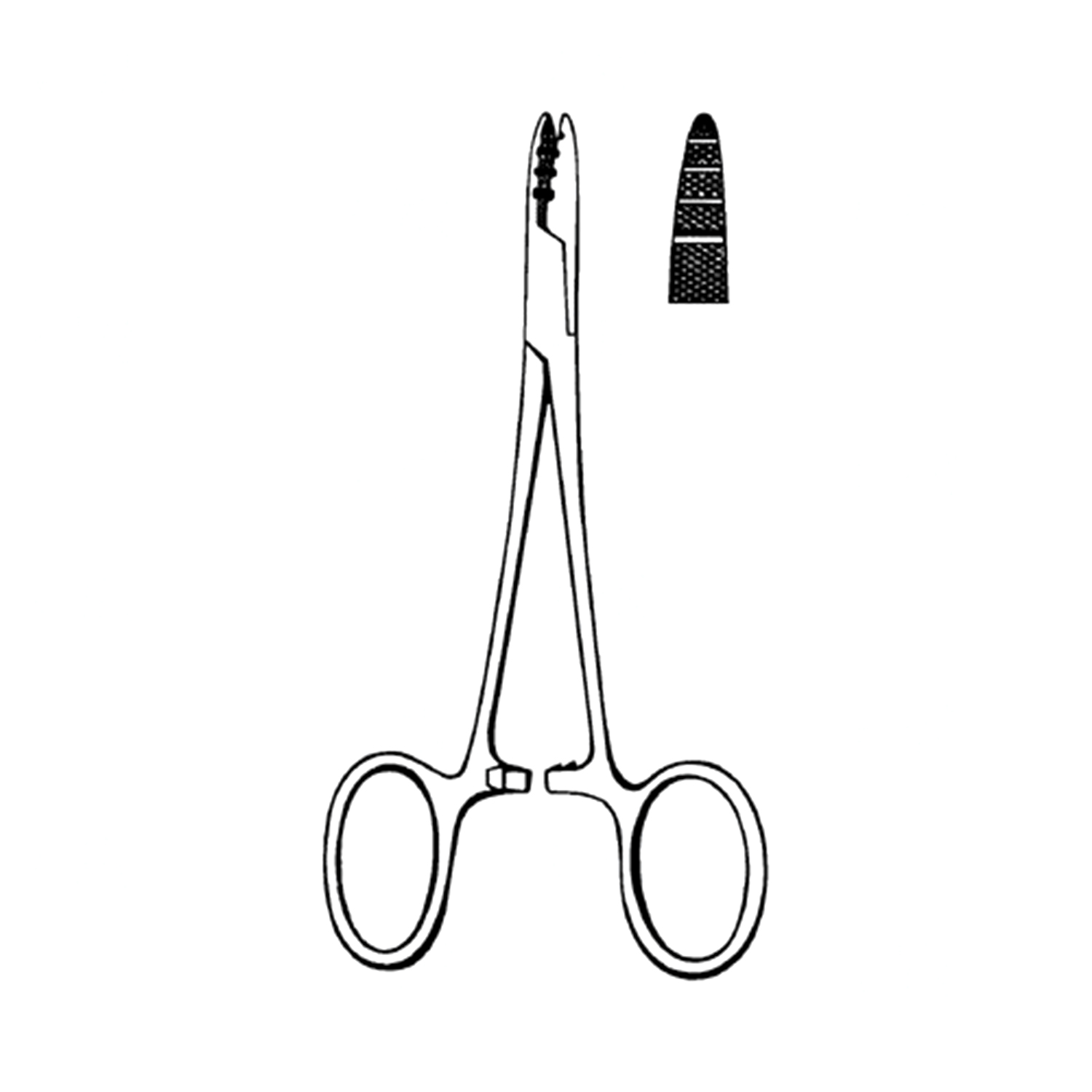 7 3/4 Berry Sternal Needle Holder - heavy patt TC - BOSS Surgical