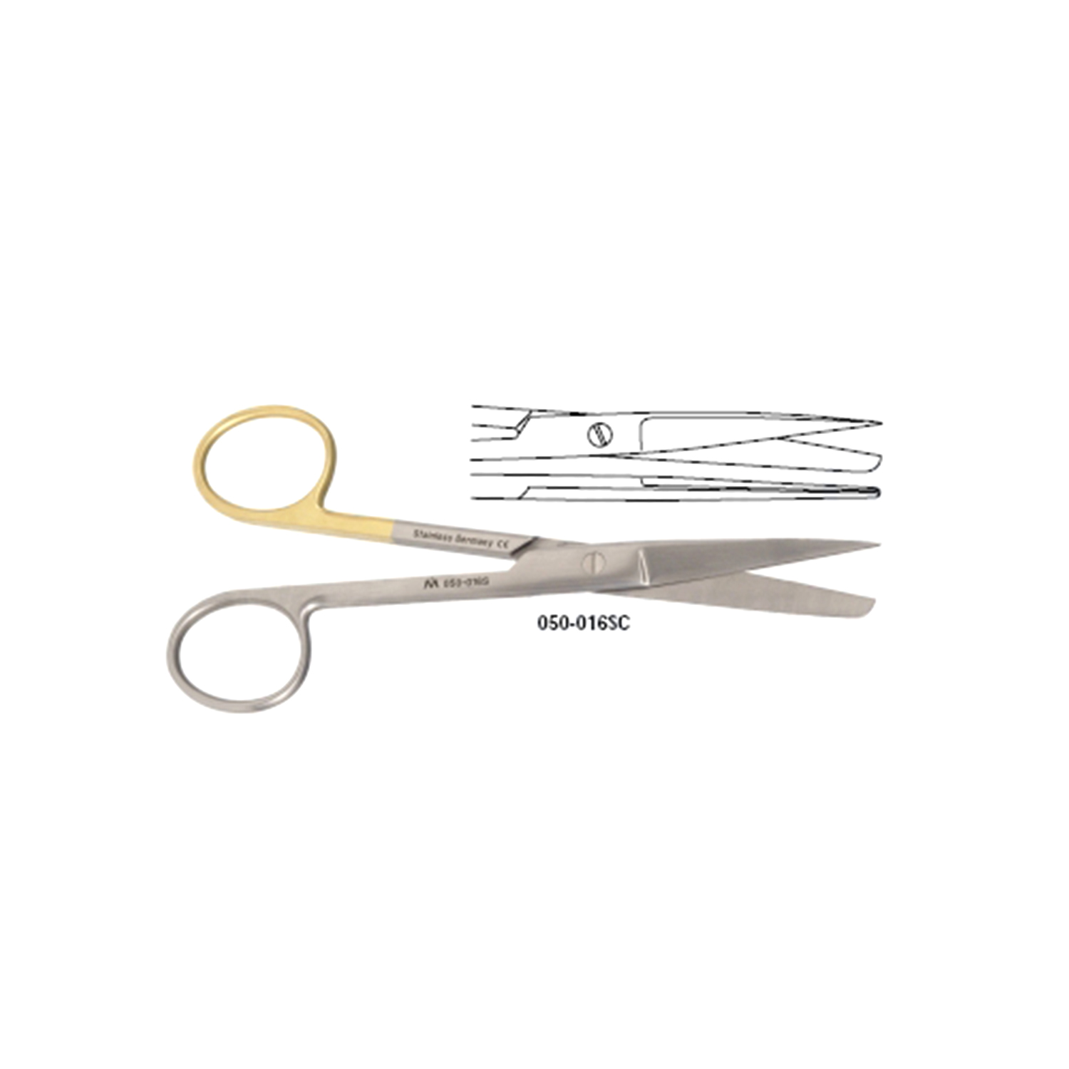 STERITOOL INC - #40185 - 5-1/2(137mm) Non-Magnetic Stainless Steel  Surgical Scissors, 316SS. #40185