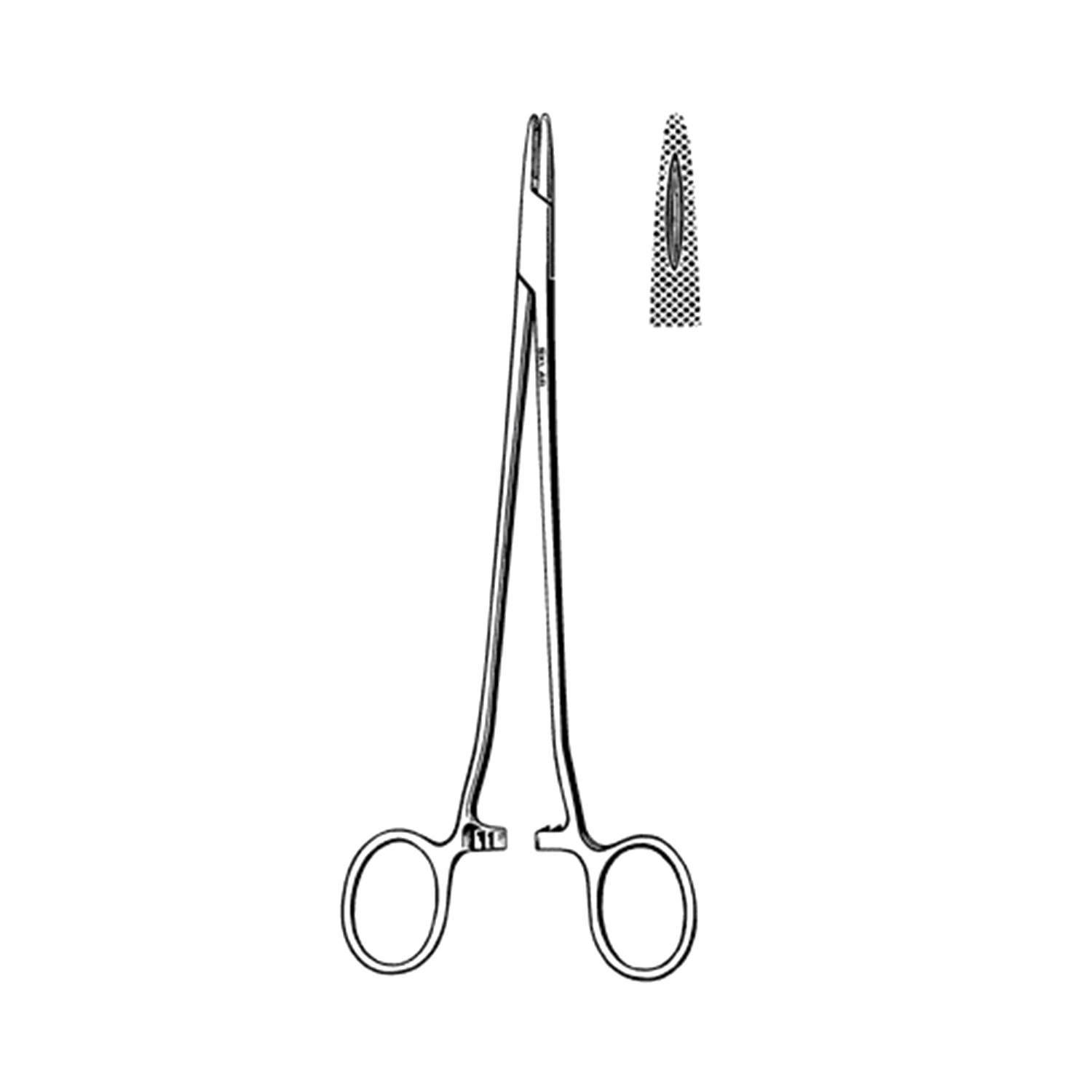 7 3/4 Berry Sternal Needle Holder - heavy patt TC - BOSS Surgical