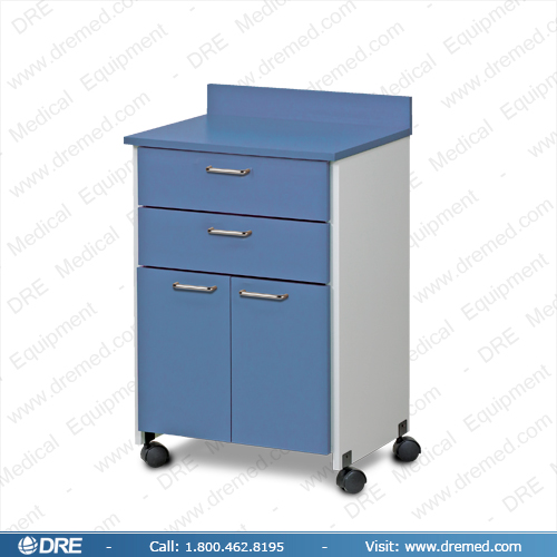 Clinton Treatment Cabinet with 2 Doors and 2 Drawers and Wheeled Base