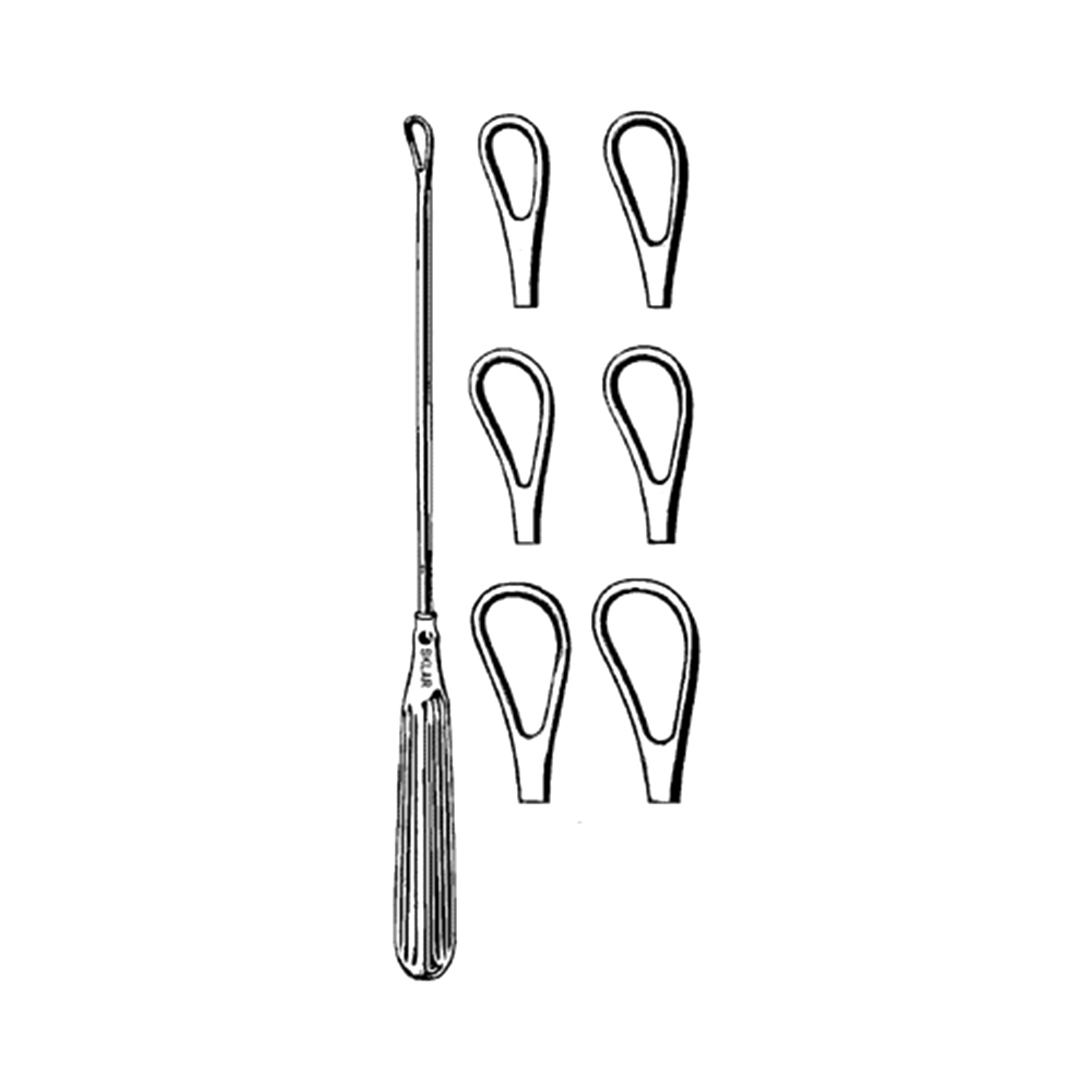 Sklar Thomas Uterine Currette (Set of 6)