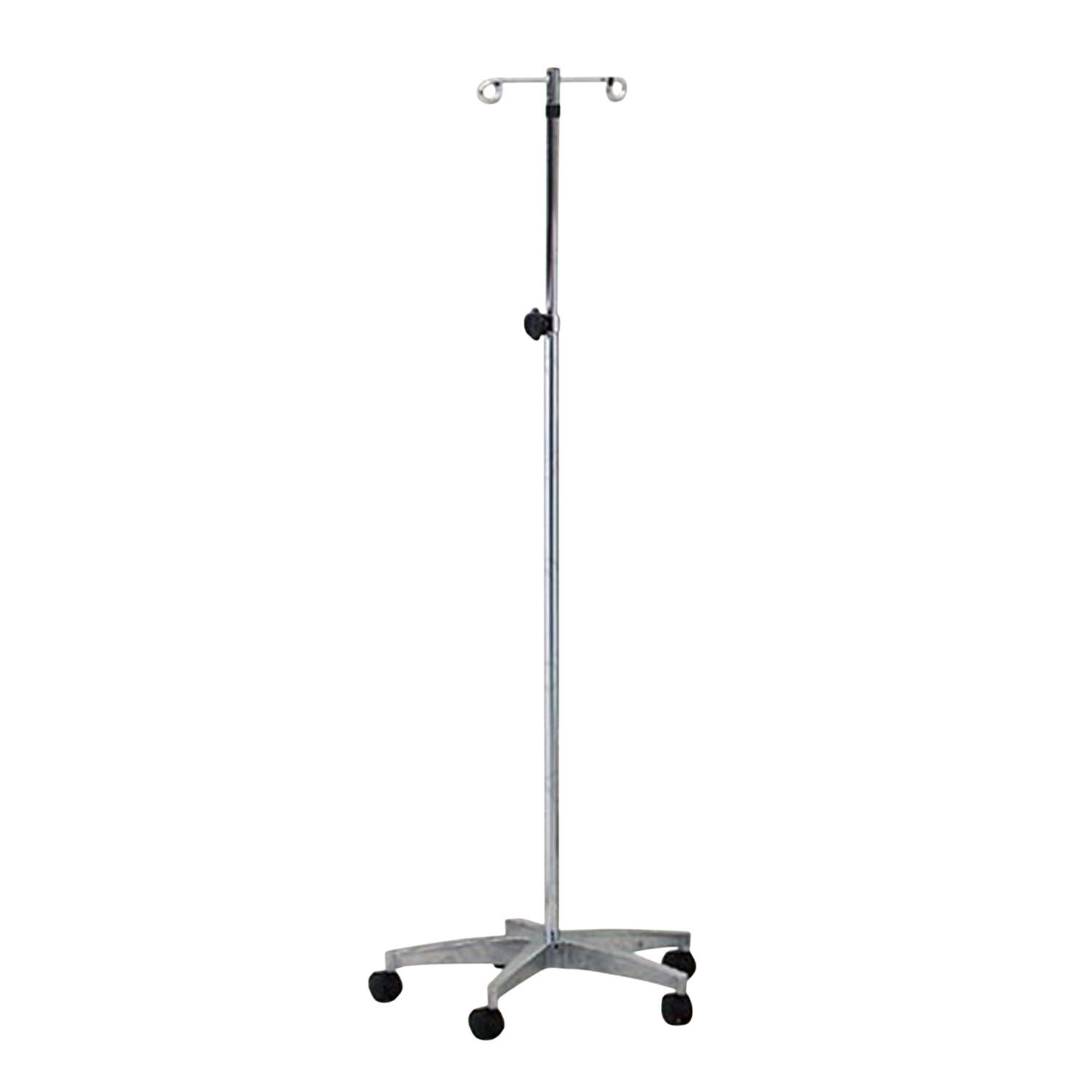 Clinton Five-Leg 2-Hook Aluminum Base IV Pole