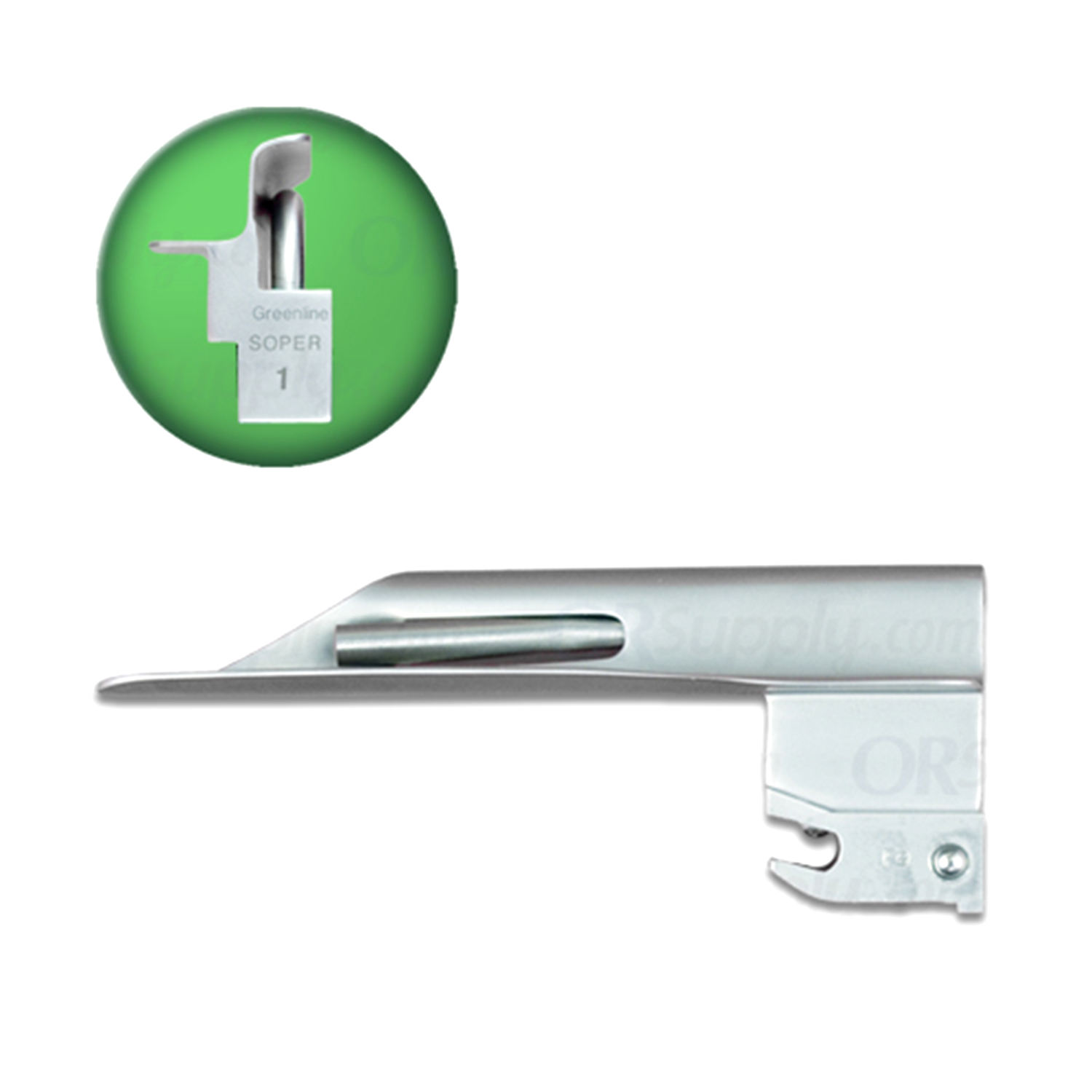 Sun-Med Greenline Soper English Profile Fiber Optic Laryngoscope Blade Size 1 (Infant)
