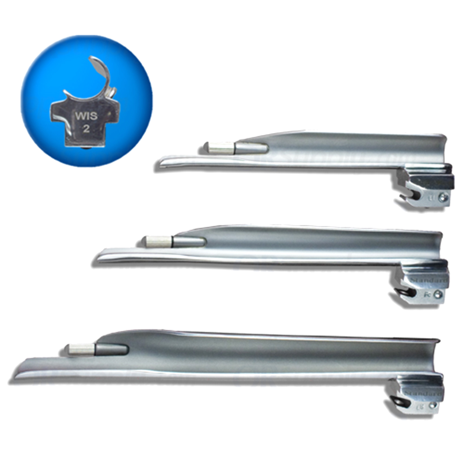 Sun-Med Wisconsin Laryngoscope Blades - American Profile Conventional Illumination