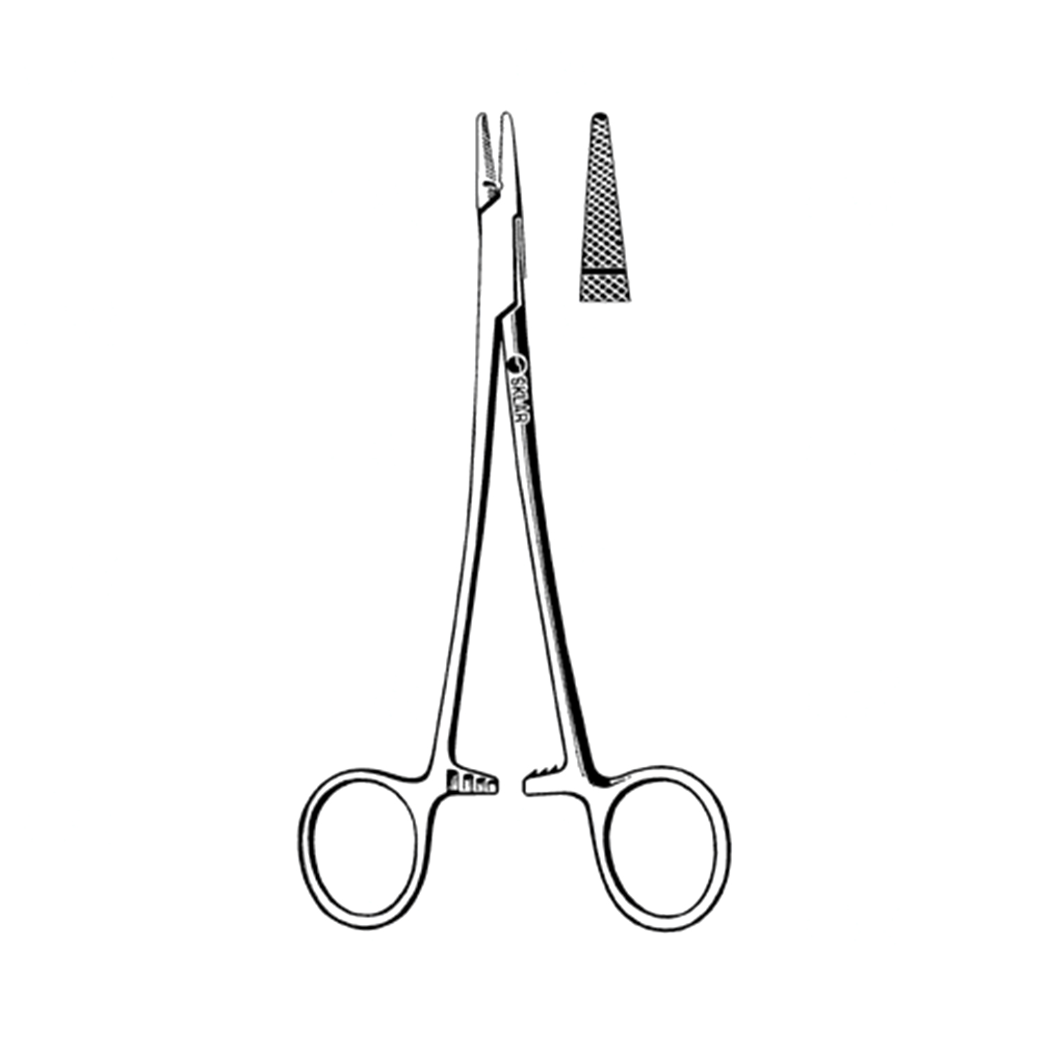 Neivert Needle Holder - One Ring Offset - Xelpov Surgical