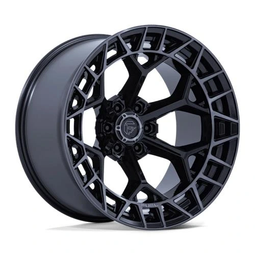 R22 x 12 5x127 ET-44 CB71.6 Fuel Fc873 Charger Gloss Black Brushed Dark Tint