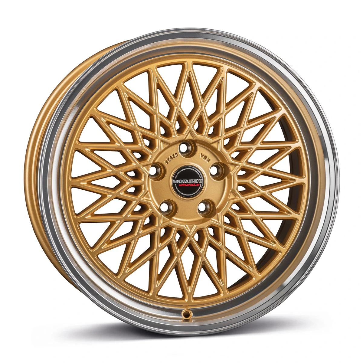 R17 x 7 4x100 ET30 CB64.1 Borbet B gold rim polished