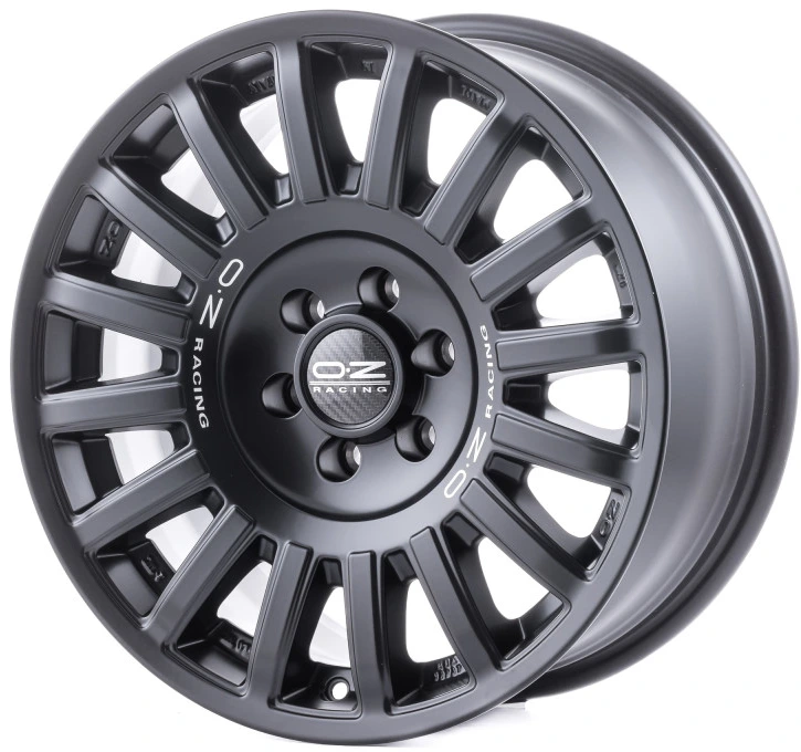 R17 x 8 6x130 ET37 CB84.1 OZ Racing Rally Raid Matt Black Silver Lettering 6H Matt Black Silver Lettering