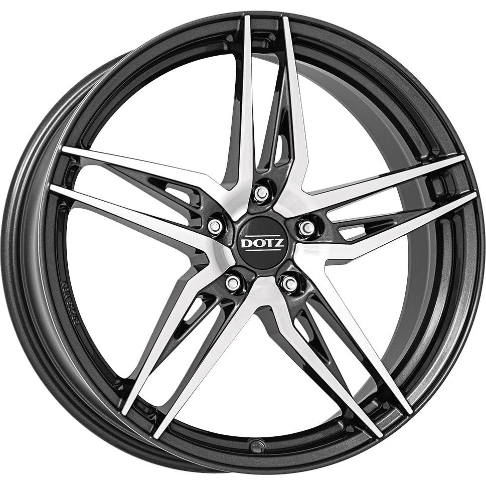 R18 x 7.5 5x100 ET51 CB57.1 Dotz Interlagos dark Gunmetal/polished