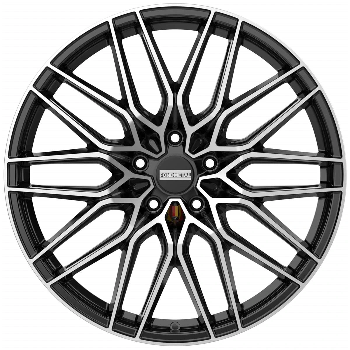 R22 x 10 5x120 ET42 CB72.6 Fondmetal Cratos Glossy Black Machined
