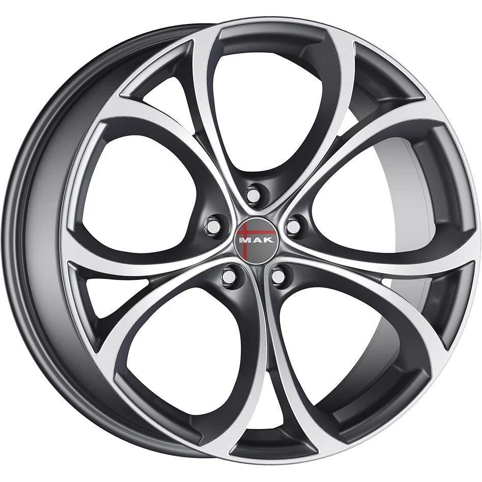 R17 x 7.5 5x110 ET39 CB65.1 MAK Lario Gun Met-Mirror Face