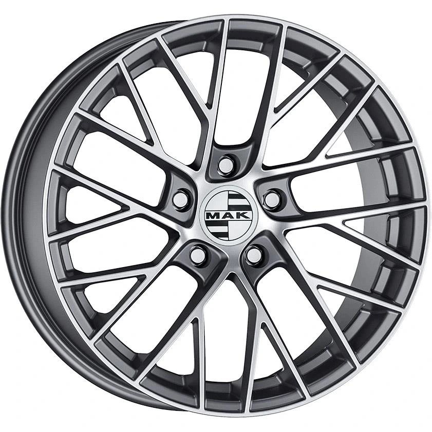 R19 x 11 5x130 ET65 CB71.6 MAK Monaco-D Gun Met-Mirror Face