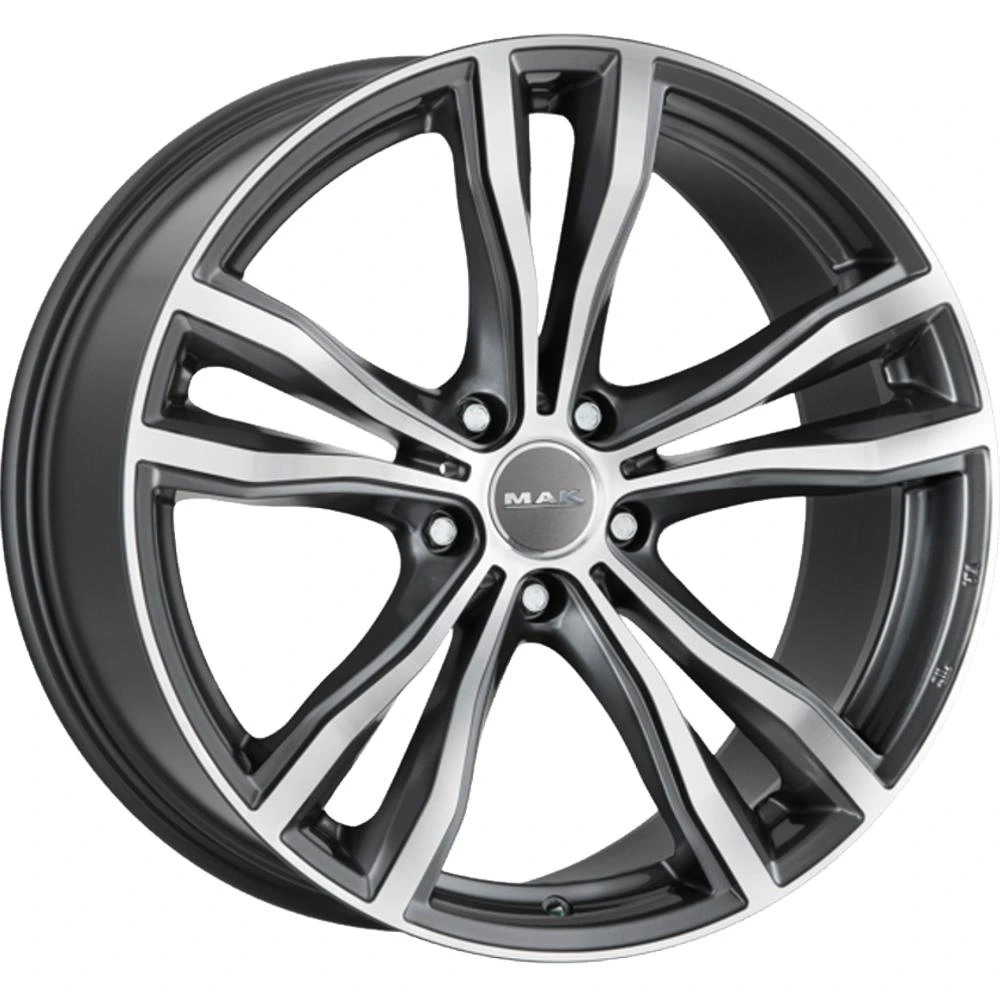 R21 x 10 5x112 ET50 CB66.6 MAK X-Mode Gun Met-Mirror Face