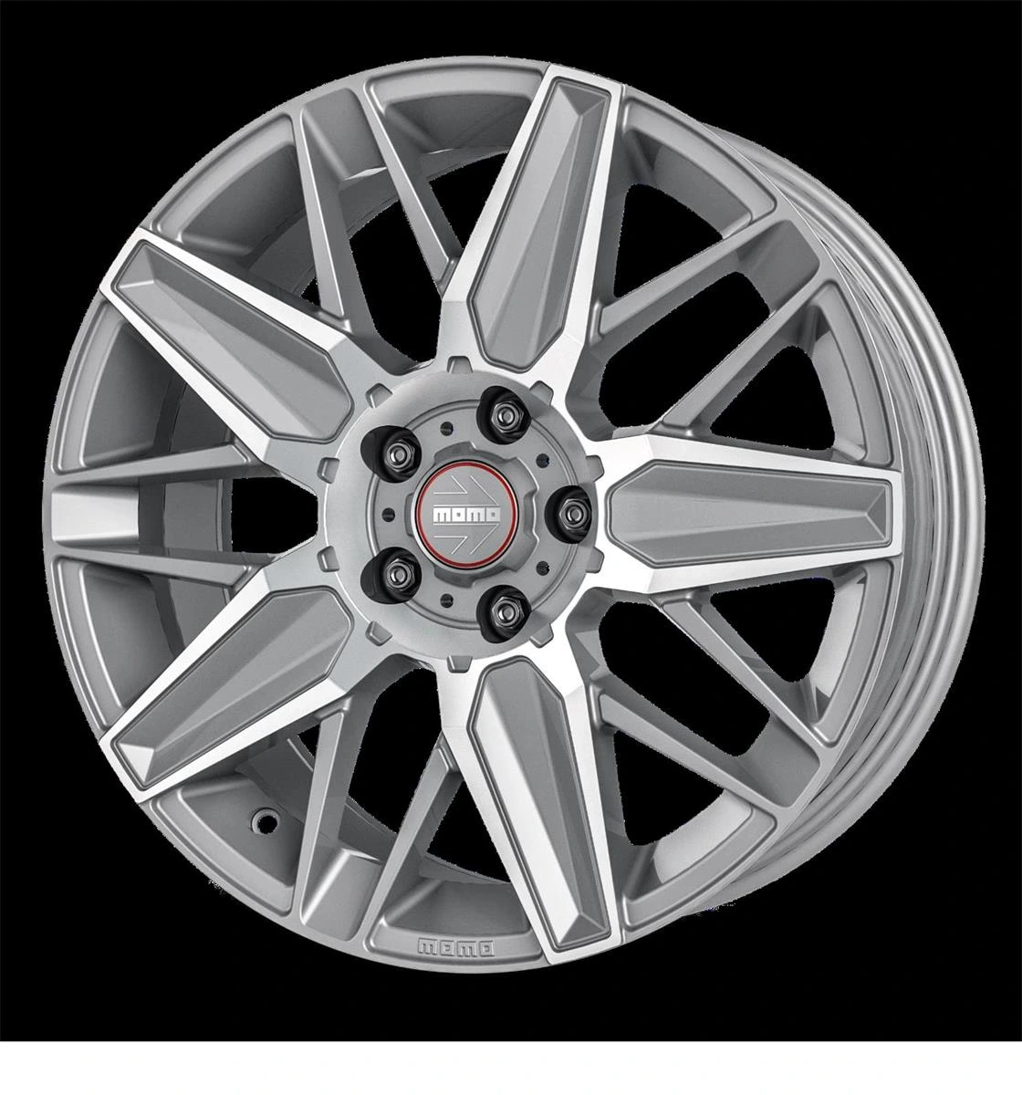 R18 x 8 5x108 ET42 CB72.3 Momo Evoluzione Matt Titan Silver Polished