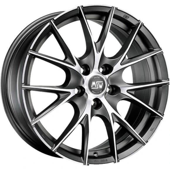 R15 x 6 4x100 ET42 CB63.3 MSW 25 Matt Titanium Full Polished