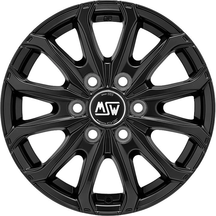 R16 x 6.5 6x130 ET62 CB84.1 MSW 48 Van 6 Holes Matt Black