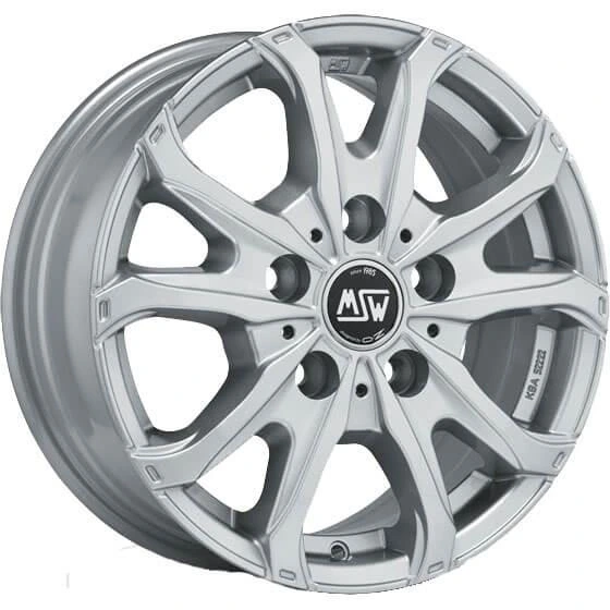 R17 x 7 5x130 ET68 CB78.1 MSW 48 Van Full Silver
