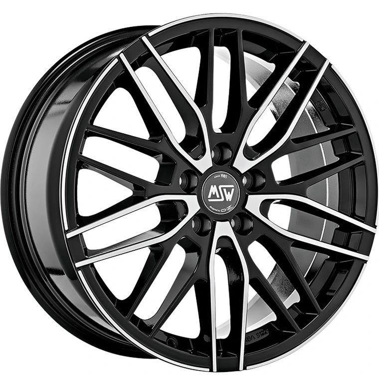 R18 x 8 5x114.3 ET40 CB73.1 MSW 72 Gloss Black Full Polished