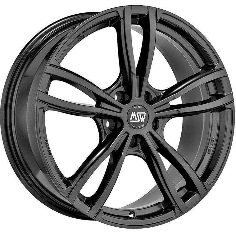 R17 x 7.5 5x112 ET24 CB73.1 MSW 73 Gloss Dark Grey