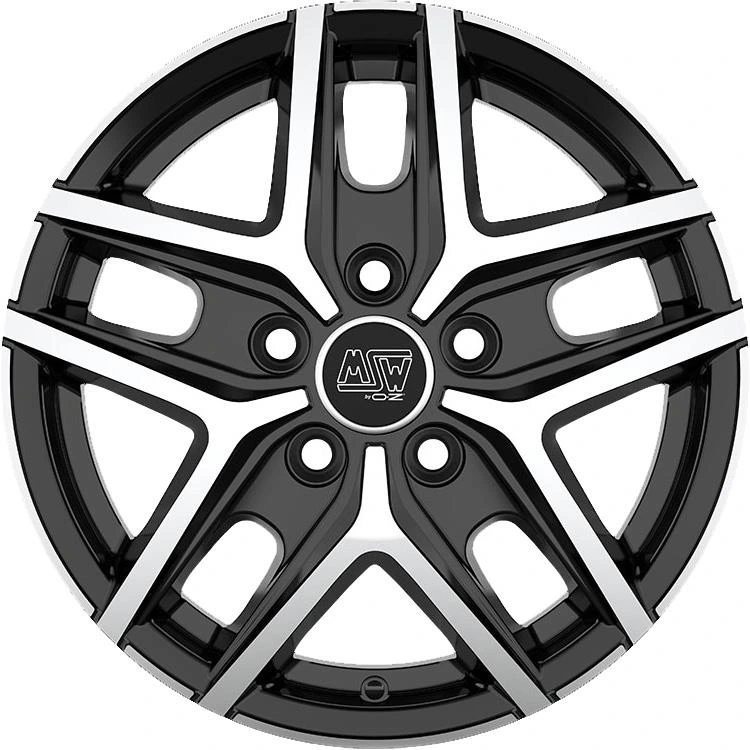 R16 x 6.5 5x114.3 ET44 CB66.1 MSW 40 Van Gloss Black Full Polished