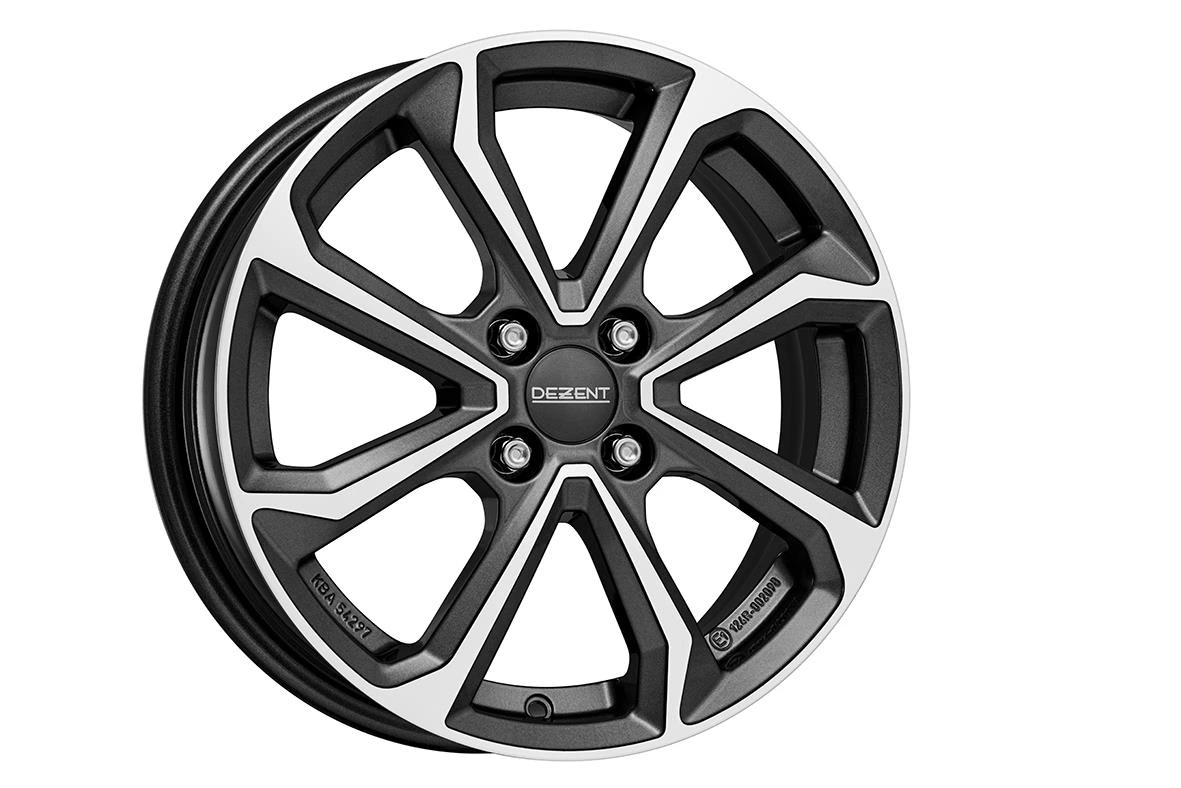 R16 x 6 4x100 ET50 CB54.1 Dezent KT dark Gunmetal/polished