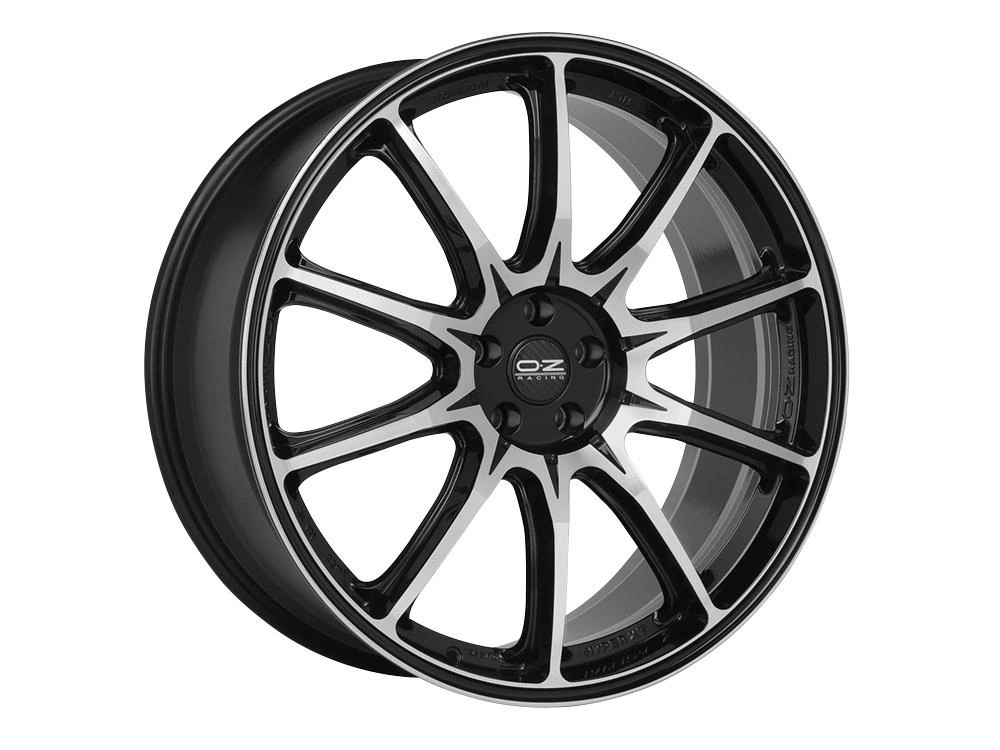 R22 x 11 5x120 ET38 CB79 OZ Racing Hyper XT HLT Gloss Black Diamond Cut