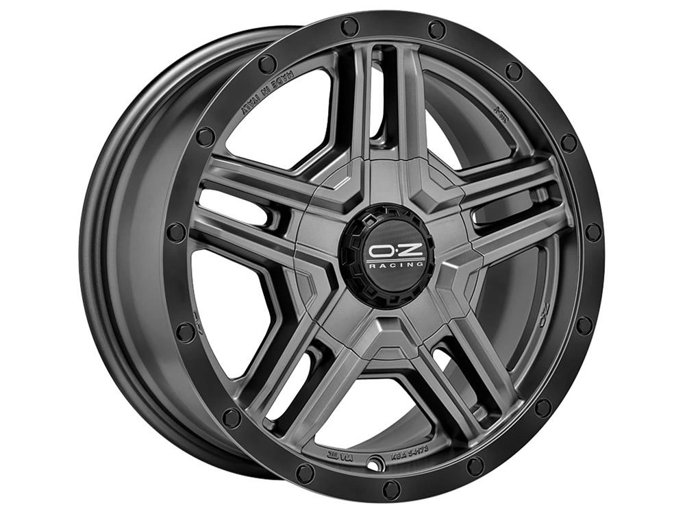 R17 x 8 6x130 ET45 CB84.1 OZ Racing Rally Adventure Matt Graphite / Black Lip