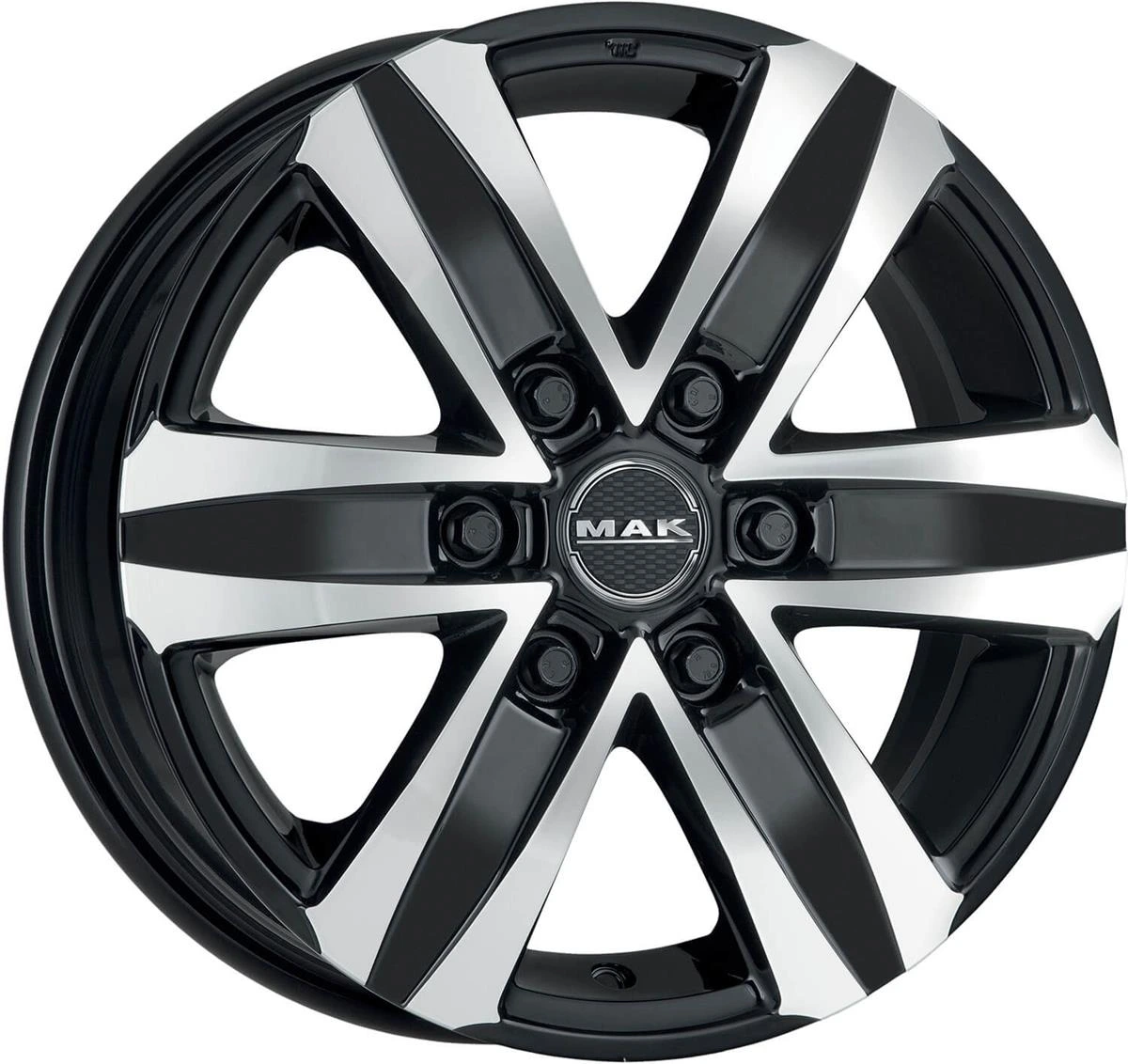 R18 x 8 6x139.7 ET35 CB106.1 MAK Stone 6 Black Mirror