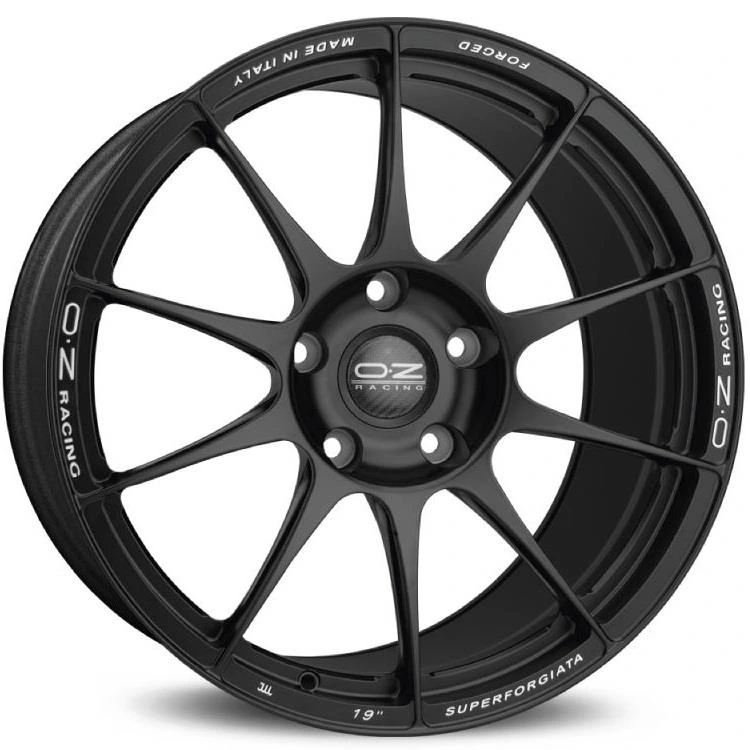 R20 x 8.5 5x130 ET50 CB71.6 OZ Racing SUPERFORGIATA Matt Black Con Scritte Di Fresatura