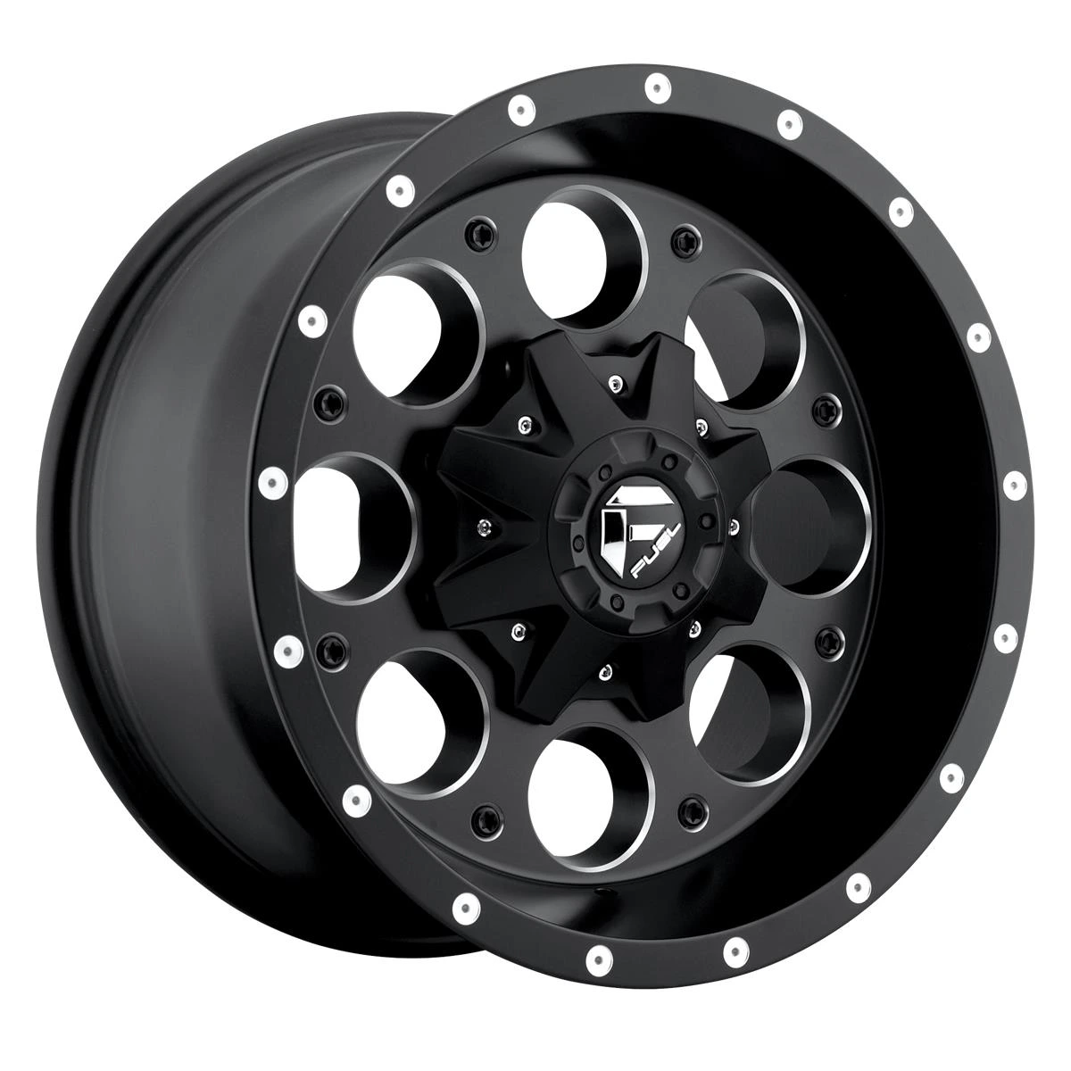R15 x 8 5x127 ET-18 CB78.1 Fuel D525 Revolver Matte Black Milled