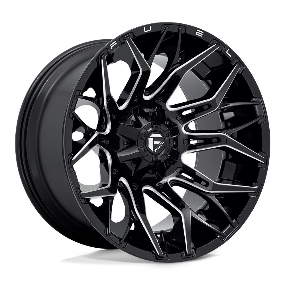 R20 x 9 5x114.3 ET1 CB78.1 Fuel D769 Twitch Glossy Black Milled